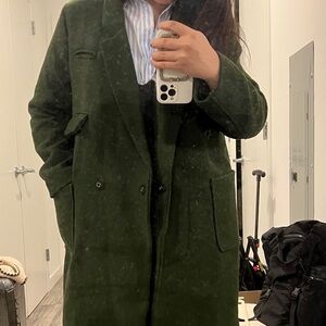 Stylish Green Wool Coat